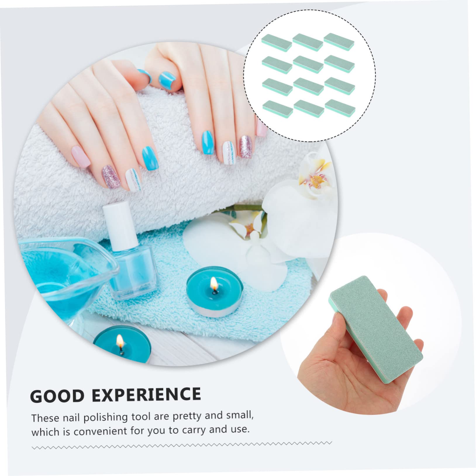 MAGICLULU 48piezas Limas De Uñas y Tiras De Pulido Para Manicura De Pulido De Alta Durabilidad Para Salón De y Personal