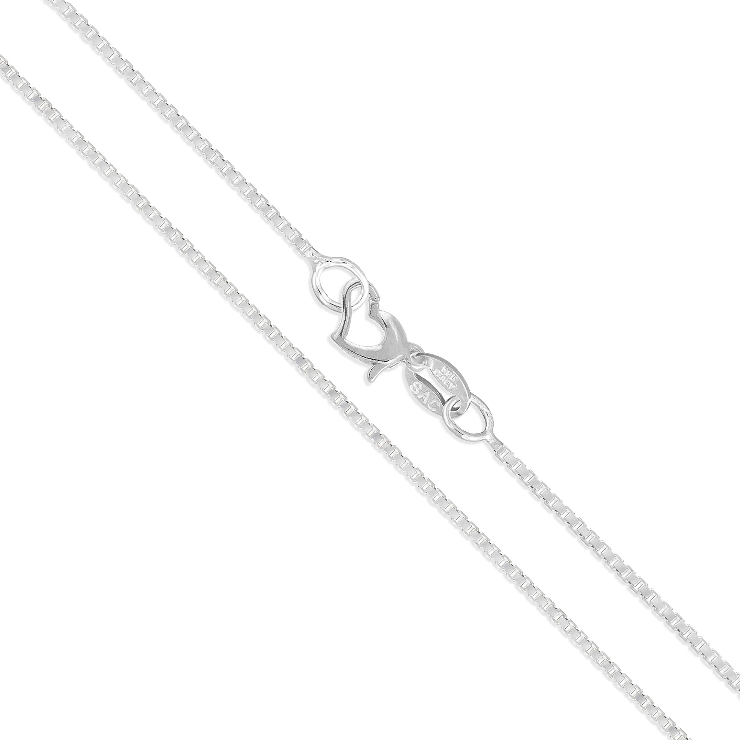CHOOSE YOUR CLASP Sterling Silver 0.8mm Box Chain Necklace