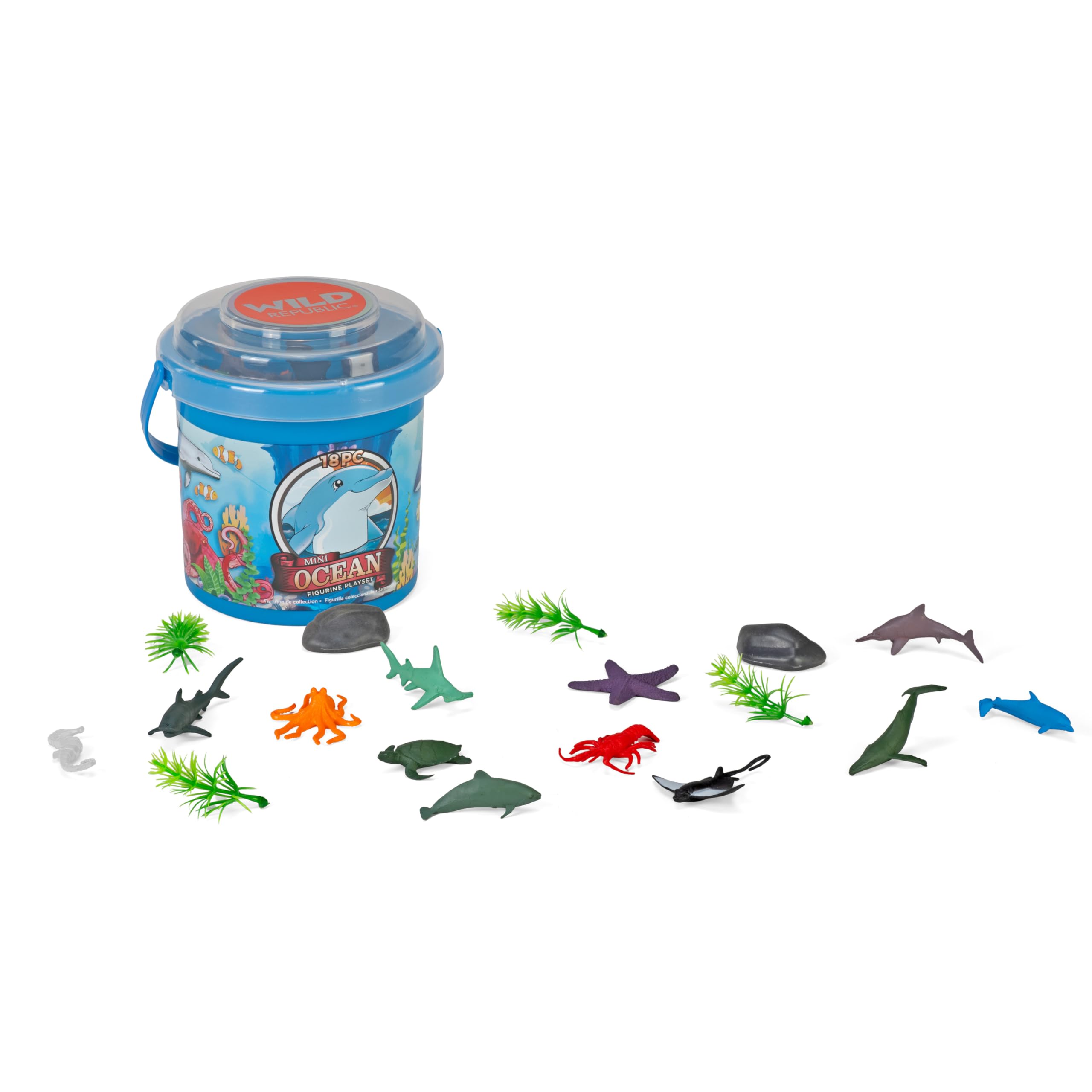 Amazon.com: Wild Republic Aquatic Animals Bucket, Toy Figures
