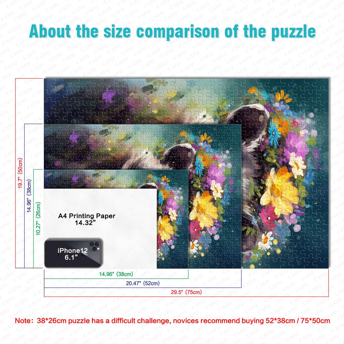 Puzzle 2000 pièces Adultes, bébé Raton Laveur, Jeux éducatifs la Maison, Jouets à Faire soi-même, Superbes Cadeaux et Jouets, 27,56 po x 39,37 po, Adolescents, à partir de 14 Ans.
