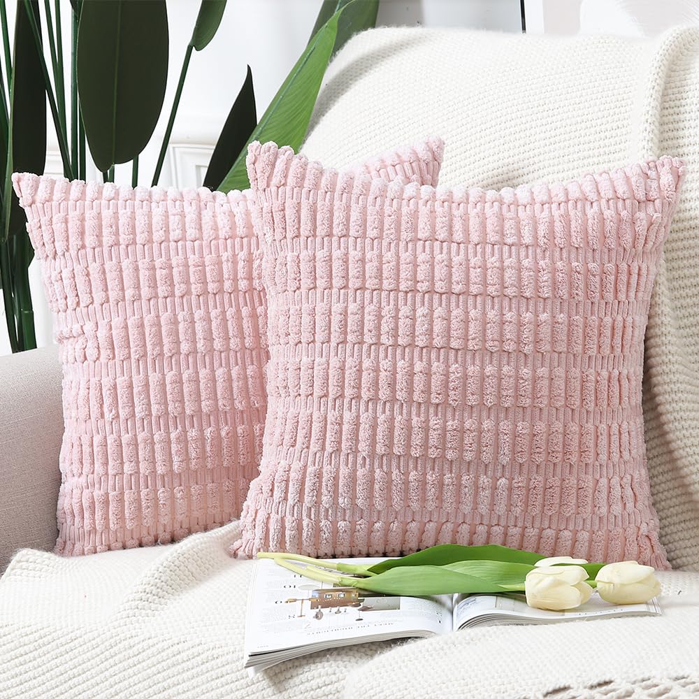 Set Van 2 Kussenhoezen In Bohemian Stijl - Zachte Corduroy Kussenhoeze Voor Sofa En Bed