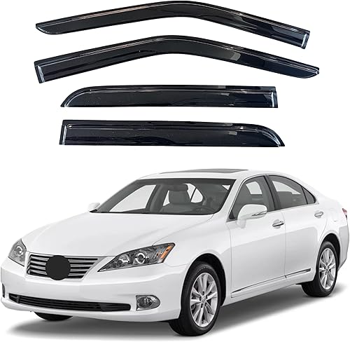 Miniatura 154 de KPY Moldura deflectora de viento con protección contra la lluvia compatible con Mazda 6 Sedan 2004-2013, 4 unidades, para ventana lateral