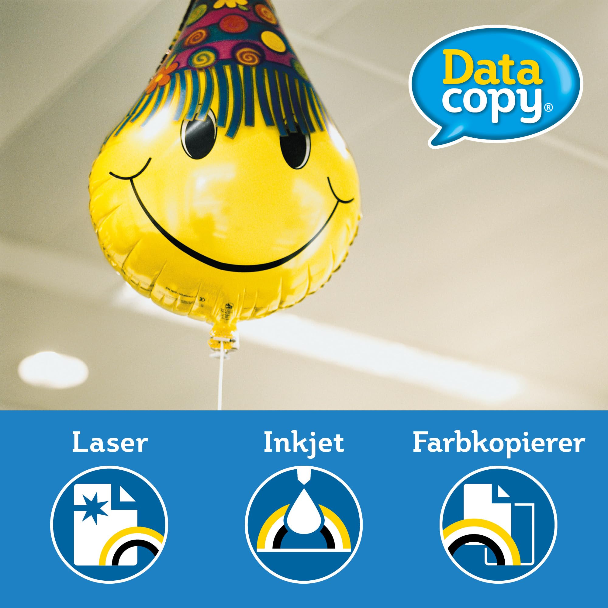 Data Copy Premium Kopierpapier, weiß, 80 g/m², A4, 4 x gelocht, FSC mix credit - 1 Karton zu 5 Pakete (2500 Blatt)