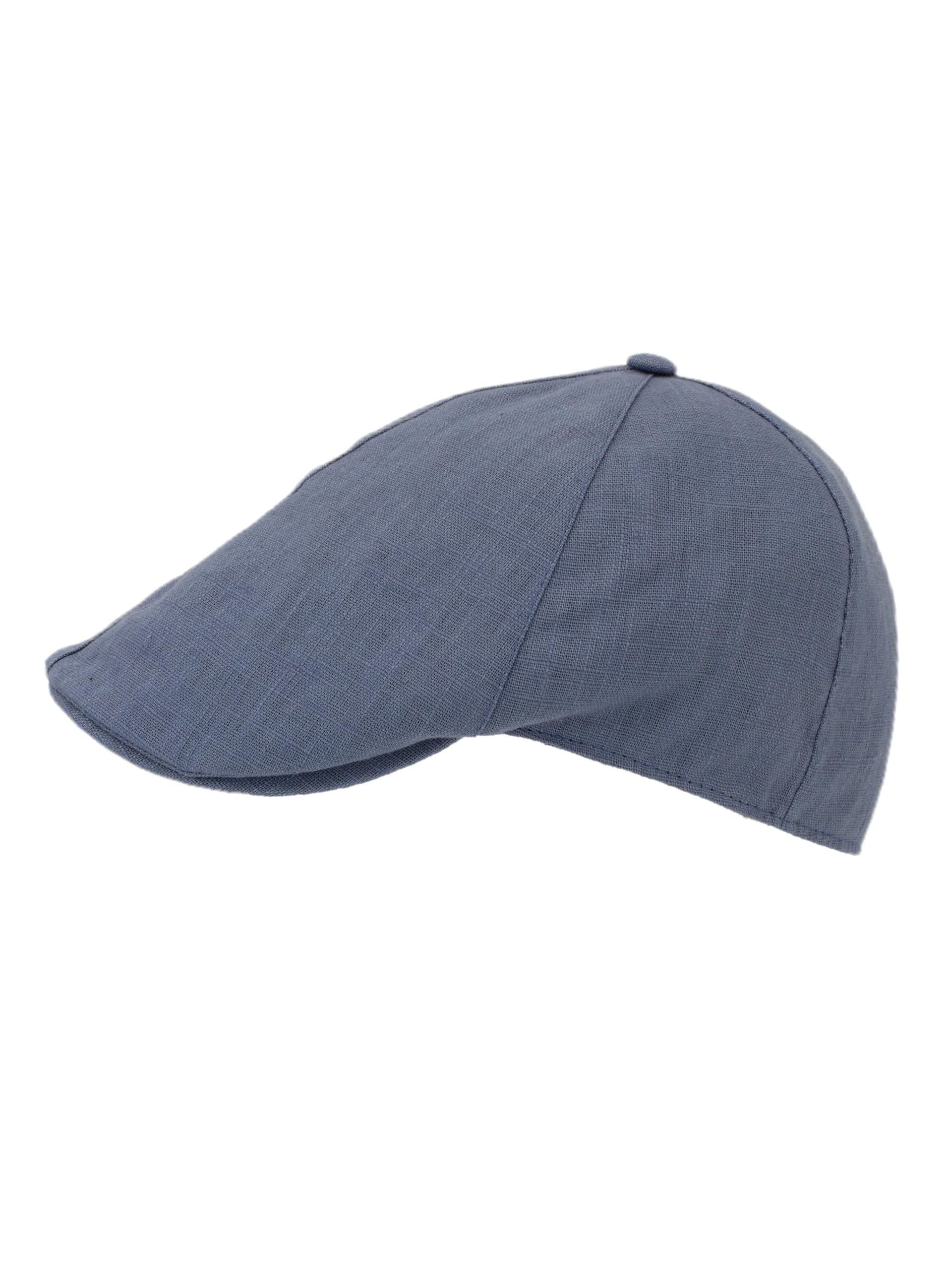 Pliko Męska lniana czapka - elegancka i oddychająca, bawełniana podszewka, krótki daszek, rozmiary 55-61 cm - lekka letnia czapka wyprodukowana we Włoszech