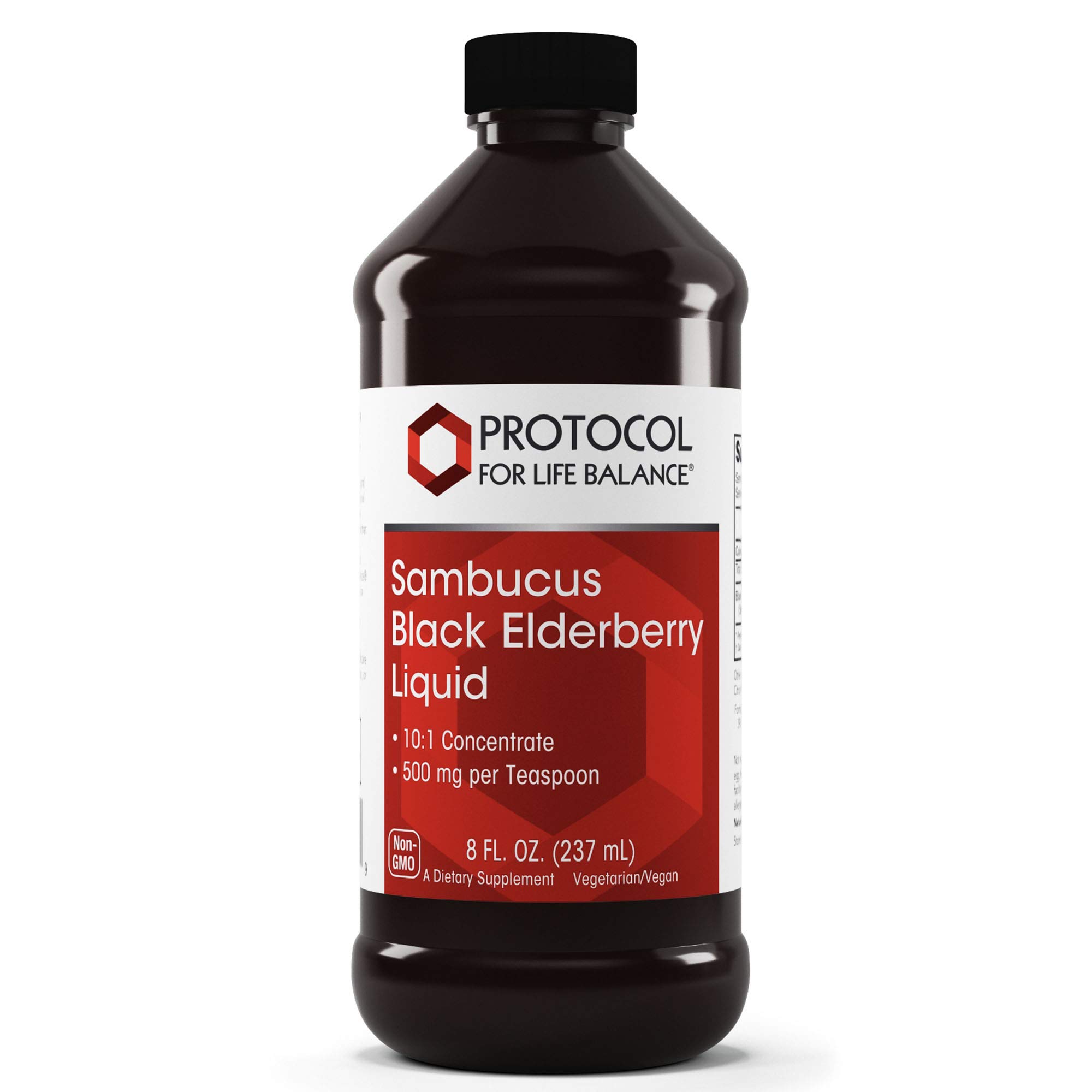 PROTOCOL FOR LIFE BALANCESambucus Black Elderberry Liquid - 10:1 Concentrate - 500 mg per Serving - 8 Fl Oz