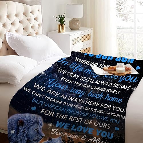 Miniatura 2 de YOYICU Regalos para hijo, manta para hijo de mamá y papá, regalos de cumpleaños de mamá y papá, regalos para hijo, adulto a hijo, manta de regalo de