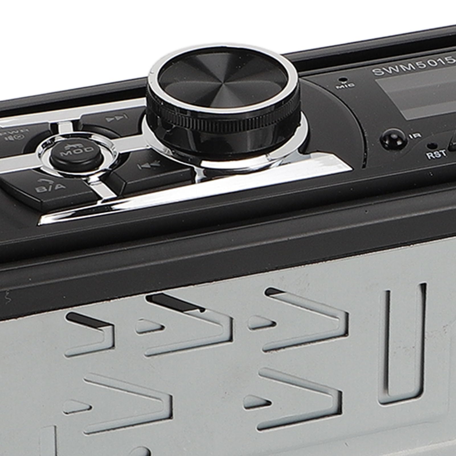 Asixxsix Samochodowe radio stereo o mocy 60 W x 4, odtwarzacz CD, VCD, MP3, USB, SD, AUX, FM, port USB, gniazdo na kartę SD i gniazdo AUX, wbudowany Bluetooth i mikrofon