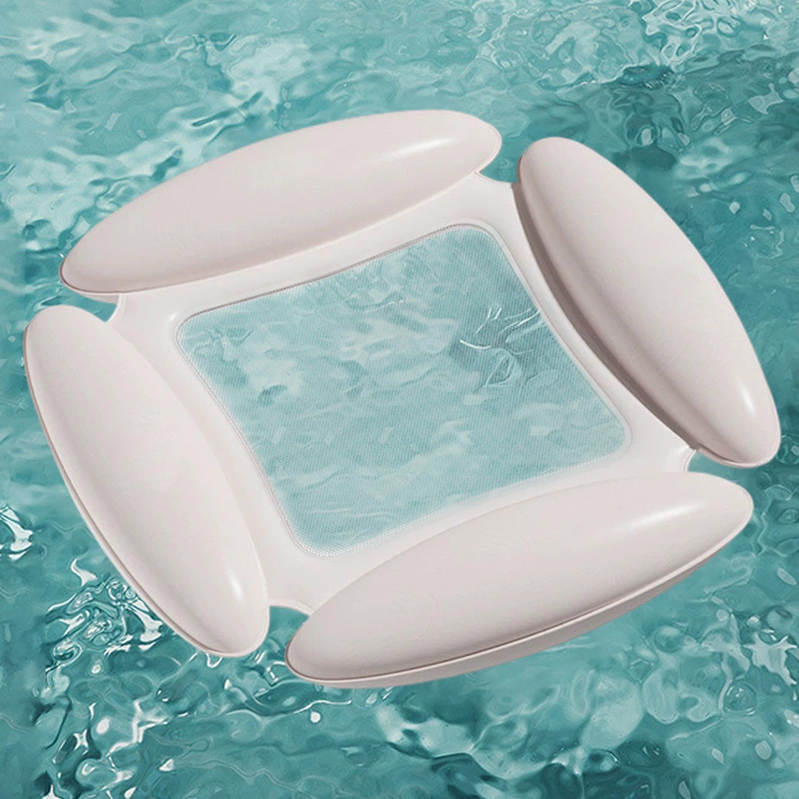 Aufblasbare Pool-Liege,PVC-Schwimmbett | Ergonomische Kopfstütze Wasserliege für Erwachsene - Für Sommer, Wassersport, See, Urlaub & Sonnenbaden