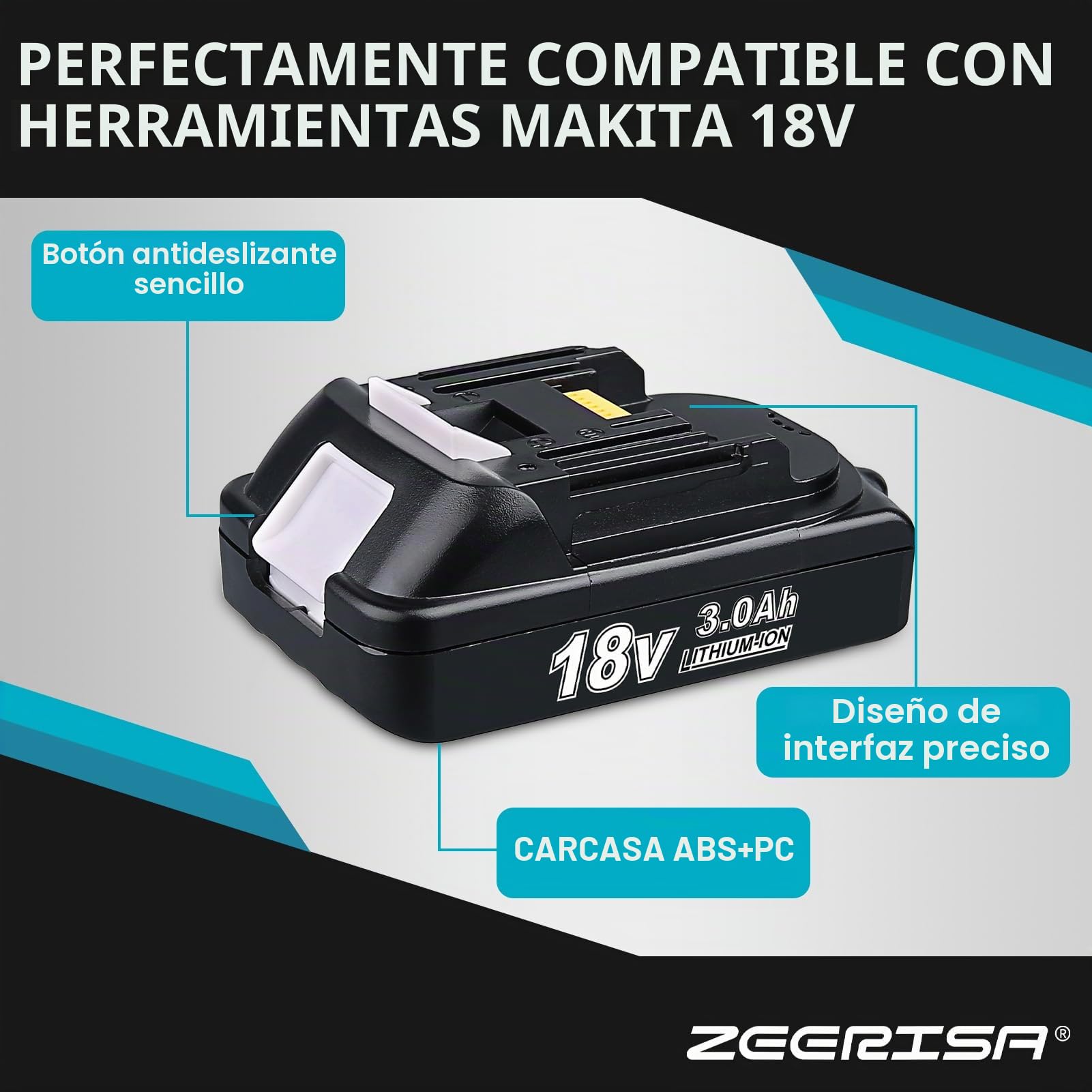 2 unidades de 3,0 Ah BL1815 batería de repuesto para Makita 18 V batería de ion de litio, compatible con cargadores originales de 18 V y herramientas eléctricas inalámbricas BL1830 BL1840 BL1850