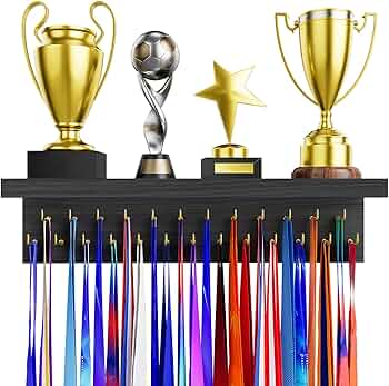 Trofee Plank Medailles Hanger Display Rack Houder voor Sport Medailles Creatives RVS Medailles Hanger Running Zwemmen Gym Gift (Kleur: Zilver, Maat: Een maat