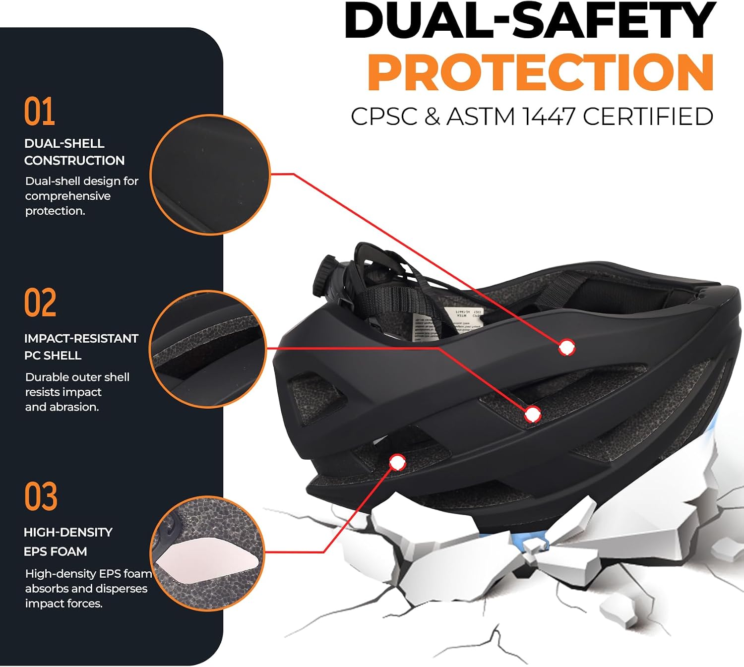 Adult Men Women Road Bike Helmet, Integrally-Molded Bicycle Helmet, Lightweight Breathable Cycling Helmet for Road & Mountain Biking, Suitable for Men Women