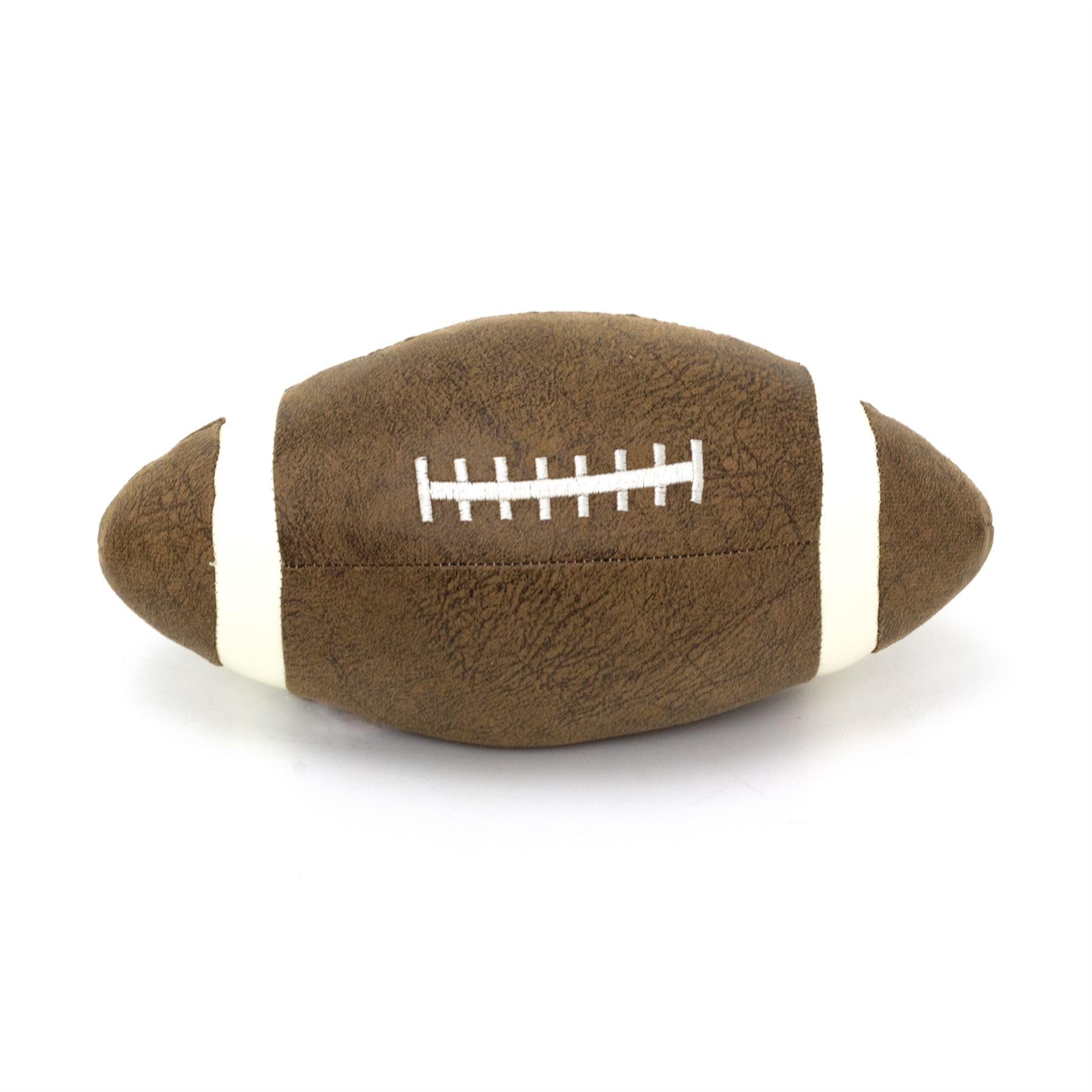 Carousel Home Brown Rugby Ball Doorstop | Faux Leather American Football Door Stop | Novelty Sports Themed Door Stopper 1.5Kg - 27Cm
