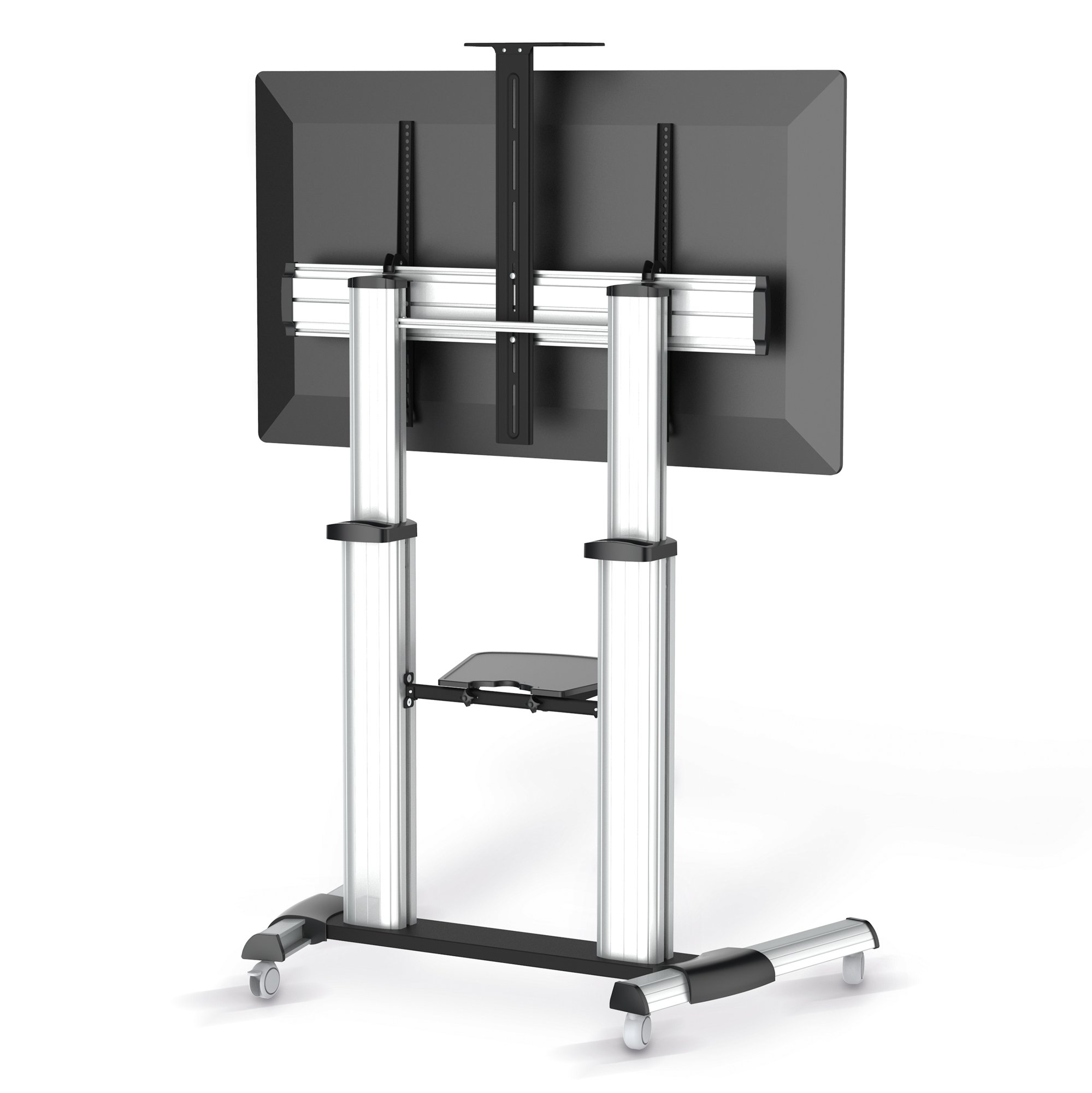 conecto TV Ständer Standfuß rollbar 55-100 Zoll für viele Fernseher/Monitore I Mit Rollen höhenverstellbar/schwenkbar I Modell LM-FS03G