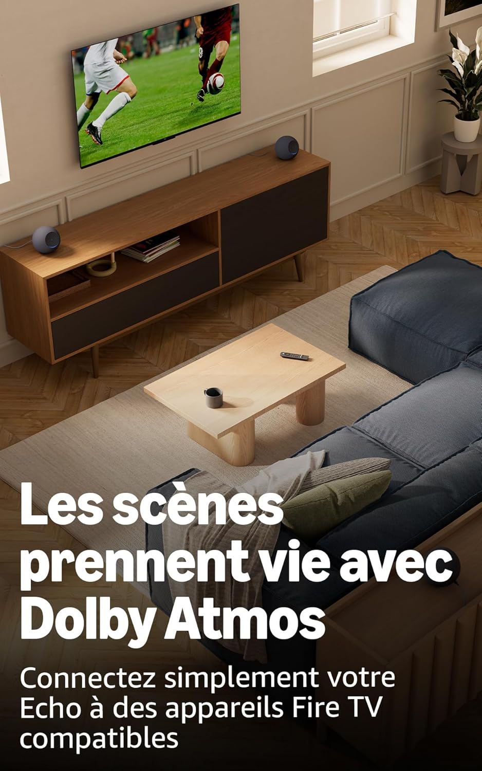 Vue détaillée : Enceinte pour scènes domotiques avancées : l'Amazon Echo Studio révolutionne votre maison en {{year}}