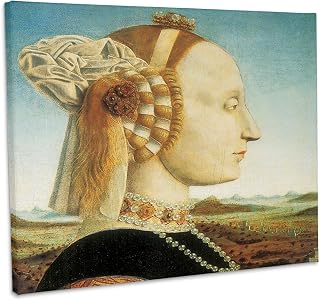 3dRose, Portrait of Battista Sforza by Piero Della Francesca, Museum Grade Canvas Wrap 14x11
