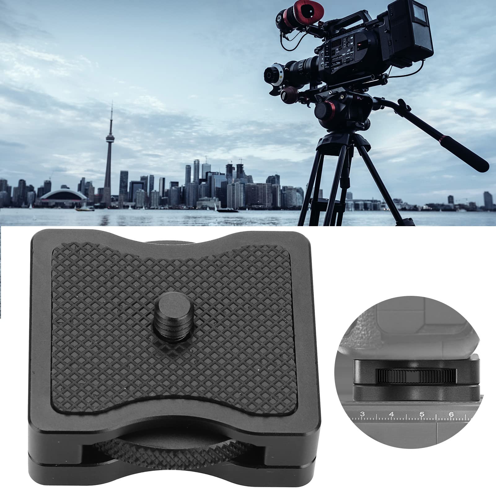 Camera Height Quick Riser Adapter, Aluminum Alloy Mount for Zhiyun Crane for S Stabilizer 1/4 Thread
