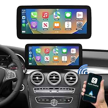 メルセデスベンツ　横長　モニター　アップルカープレイ glc cクラスなどに メルセデスベンツ 横長 モニター アップルカープレイ glc c