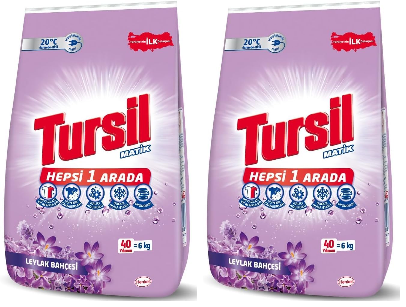 Tursil Leylak Bahçesi Toz Deterjan 6KG (2 paketi)