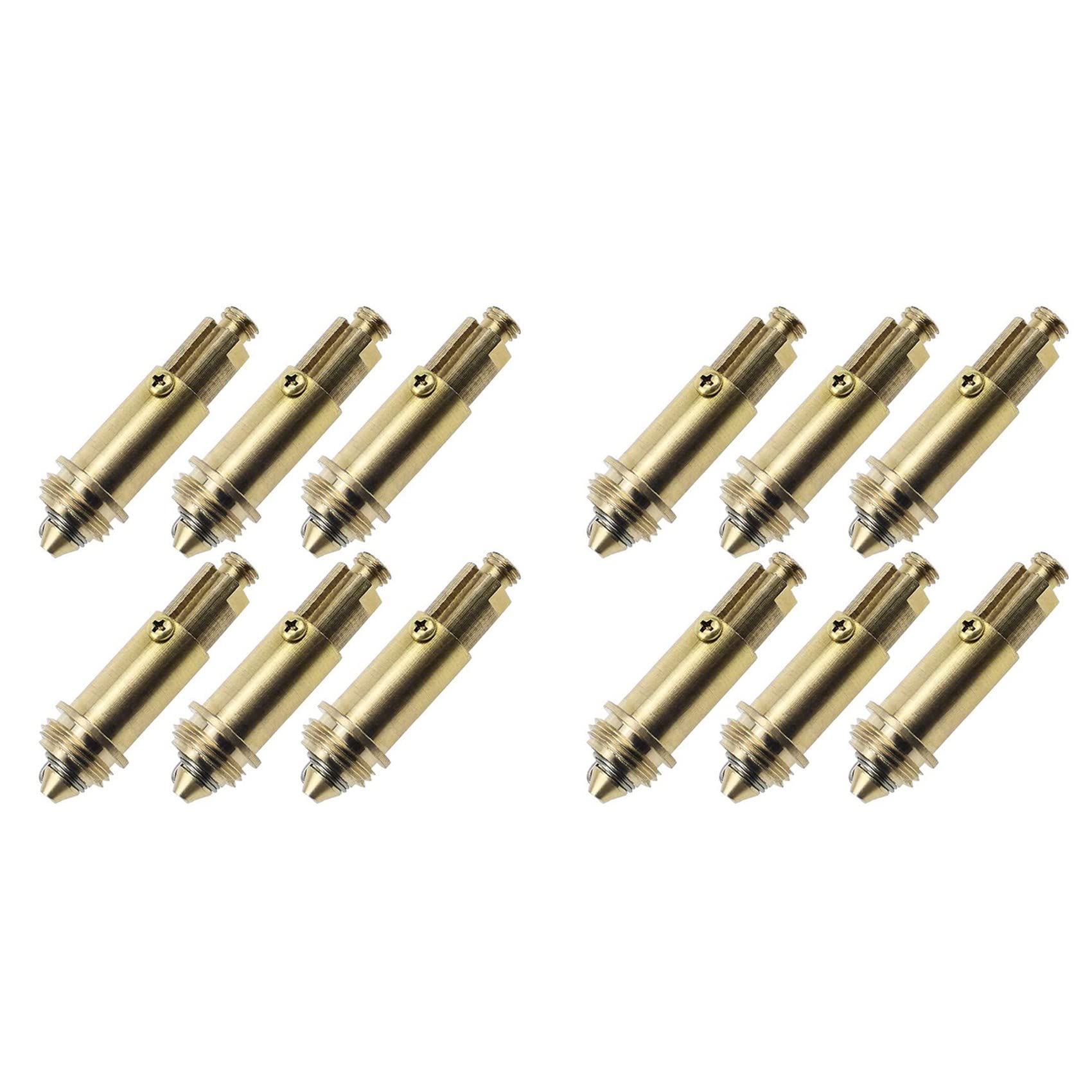Jnchdghwa 12 PCS Sink Plug Replacement Basin Bath Waste Click Spring Brass Plug Bolt for Kitchen Sink Bath Tub Drain Stopper