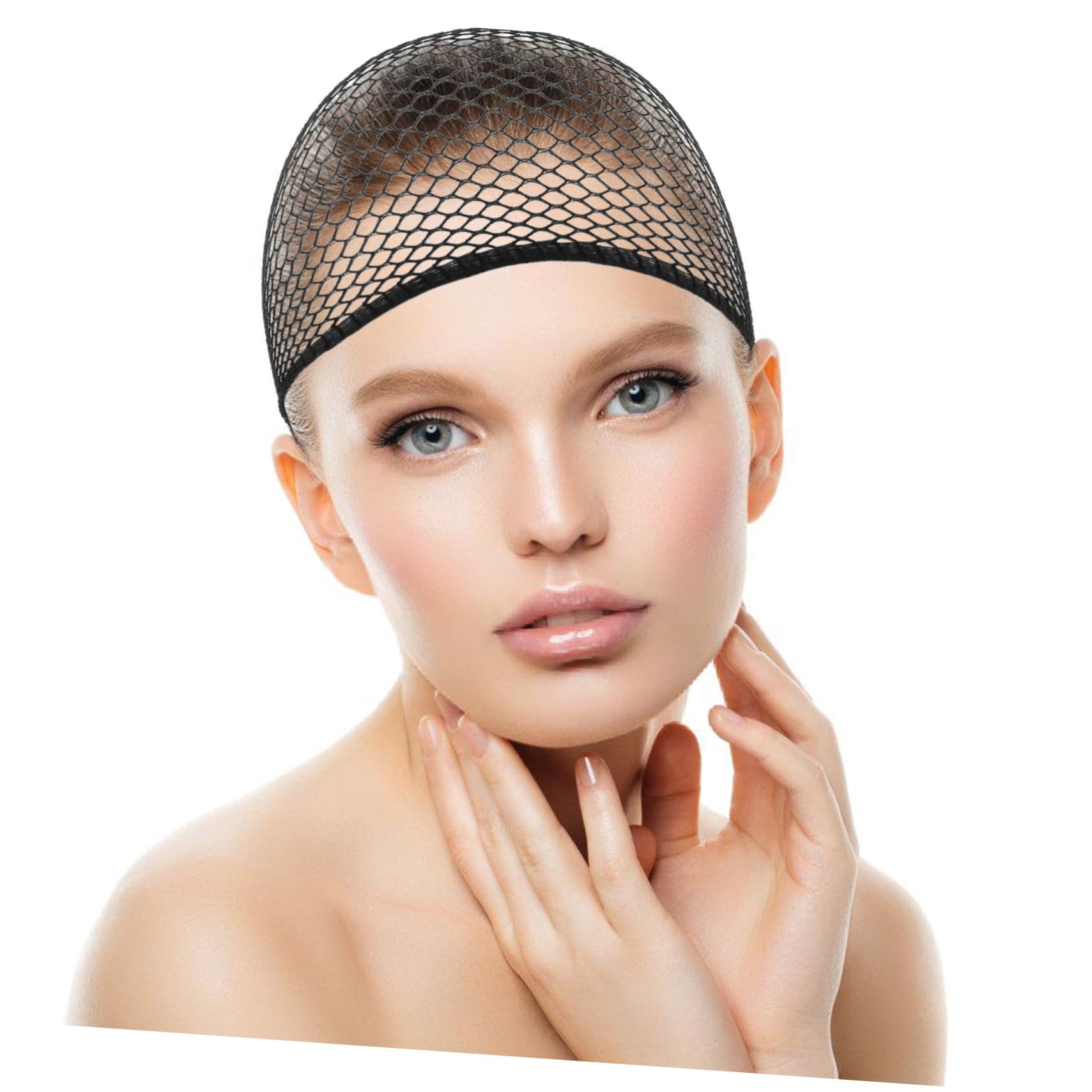 Baluue Latex Bald Cap Wig Cap Mesh for Women Men Realistic Bald Monk Accessory
