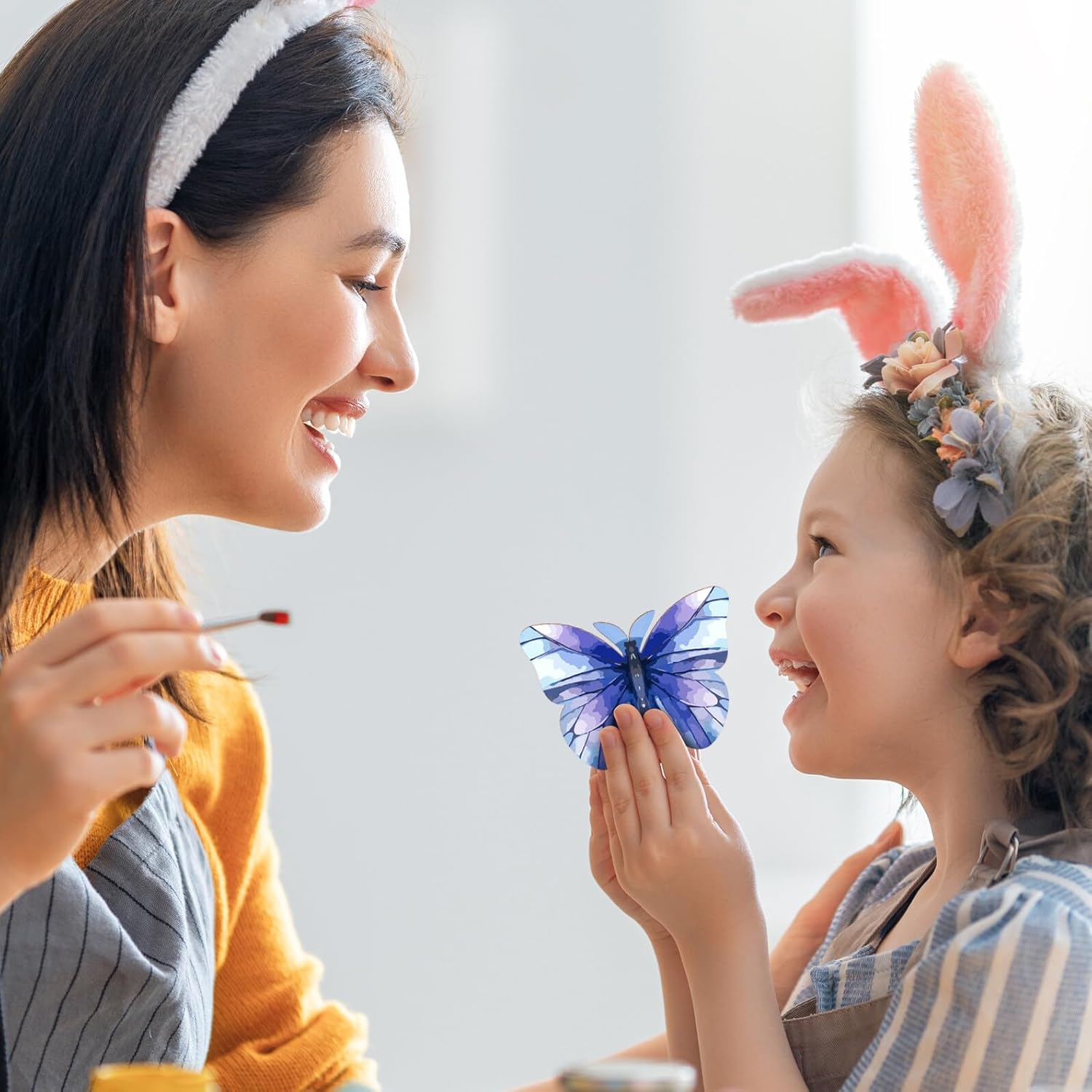 ABOOFAN 40個 未仕上げ 木製 蝶 切り抜き 両面 滑らかな木製スライス DIY ペインティング クラフト 非毒性 アート