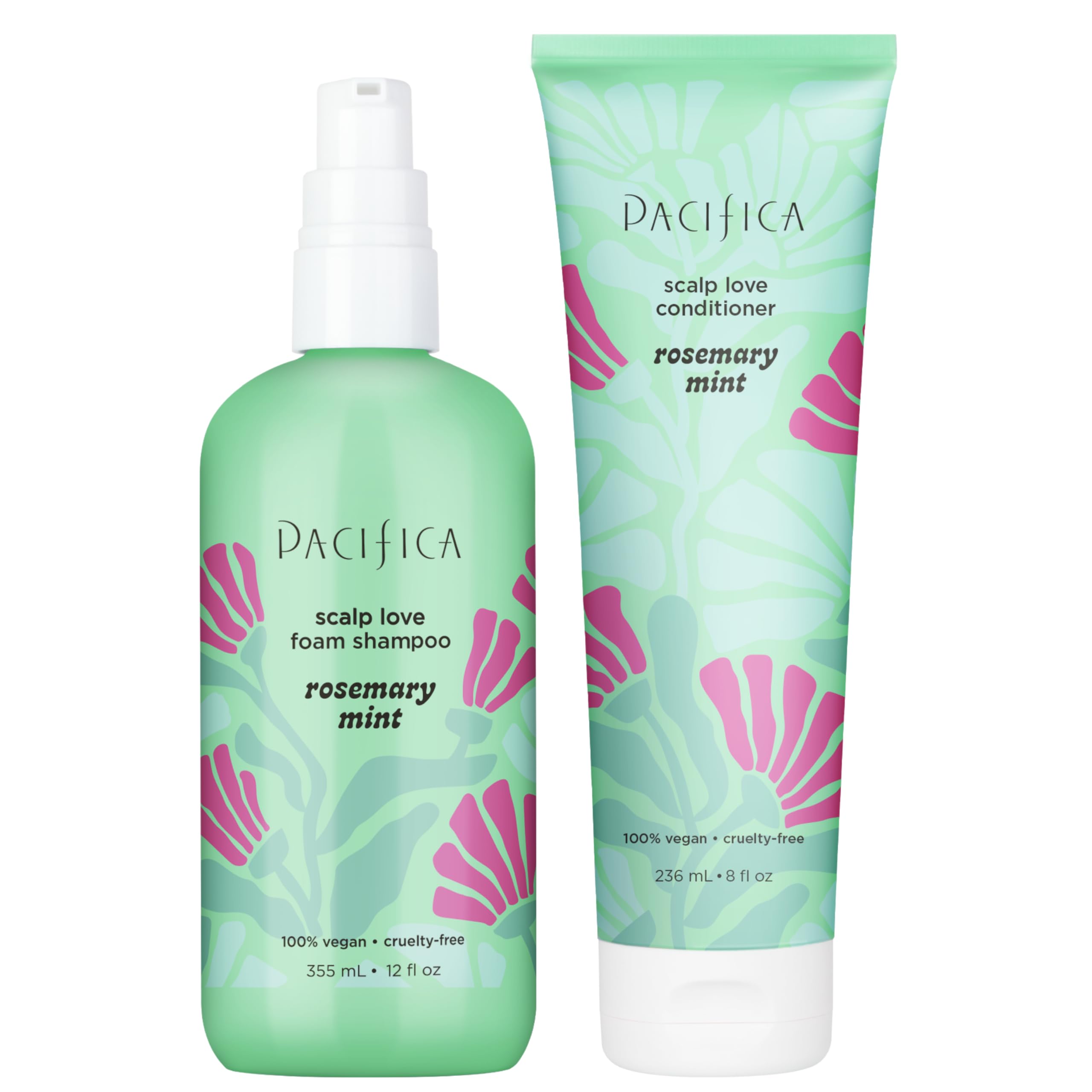 Rosemary Mint Scalp Care Shampoo & Conditioner Set – Clean Vegan Shampoo & Conditioner for Oily Or Flaky Scalp (All Hair Types), A Balanced, Soothed Scalp, No Silicones or Parabens