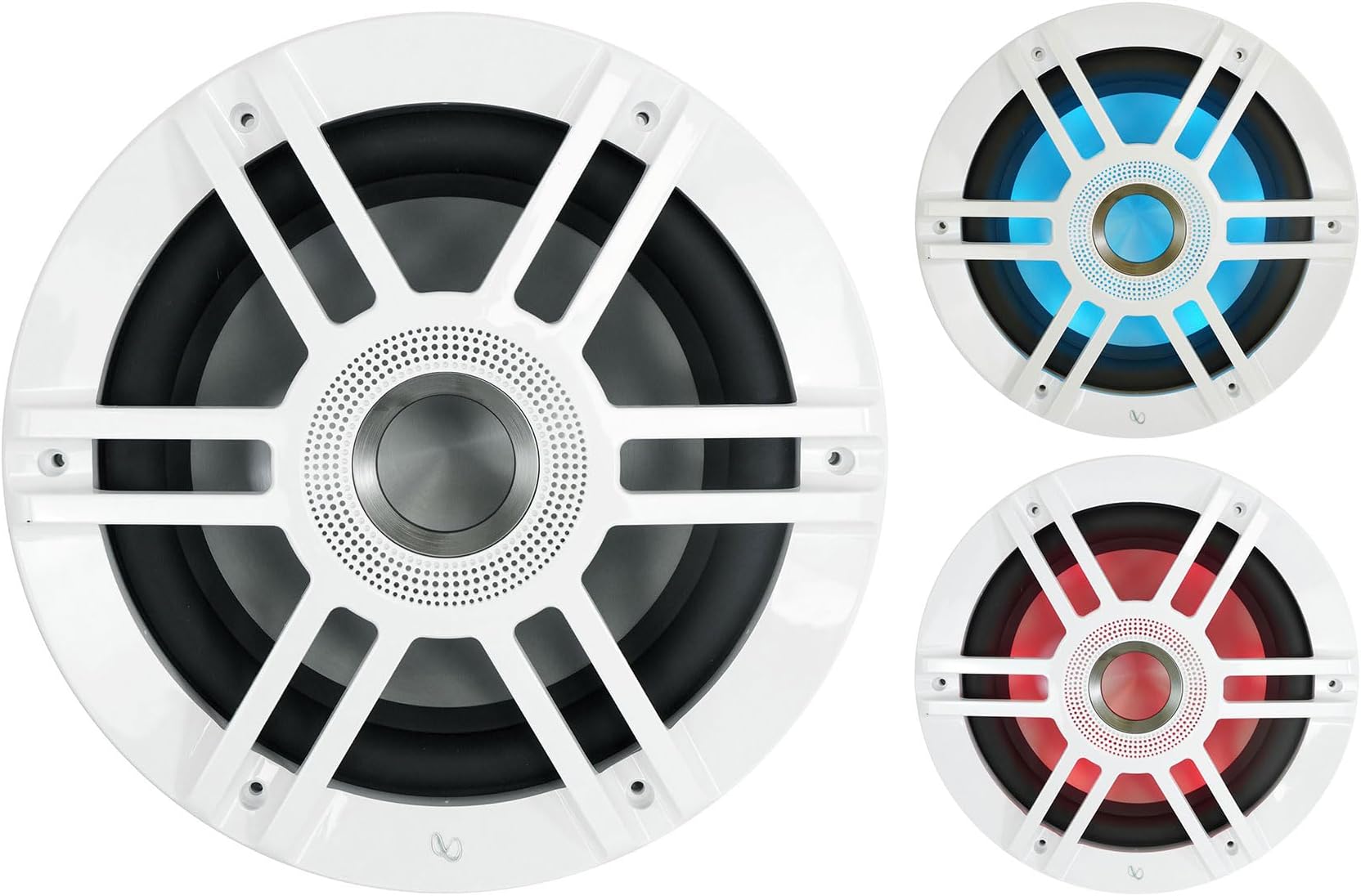 Infinity Kappa 1010M 10" 900 Watt Marine Subwoofer w/RGB Lighting 2 or 4 Ohm