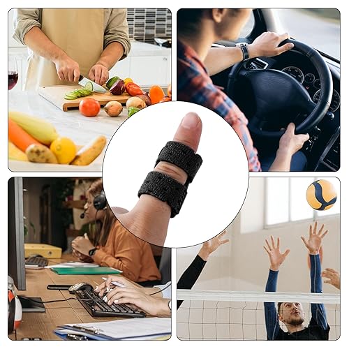 Miniatura 6 de 4 férulas de dedo gatillo, férulas para dedos rotos para enderezar los dedos, protector transpirable y cómodo soporte para el