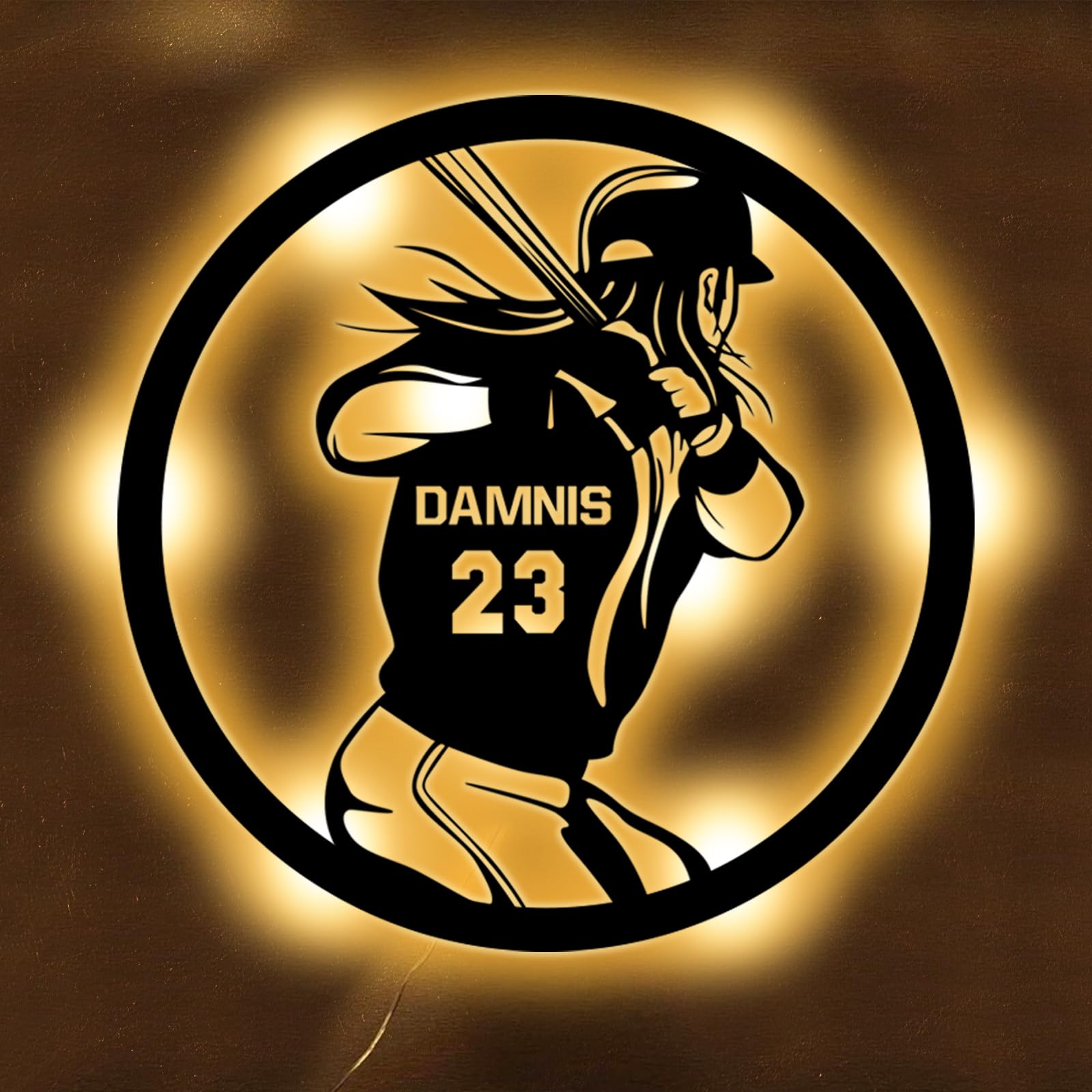 Personalized Softball Gifts, Custom Softball Player Neon Signs for Wall Decor Neon Lights, Sports Neon Sign, Dimmable LED Bar Bee Neon Light USB Powered Neon Art Signs