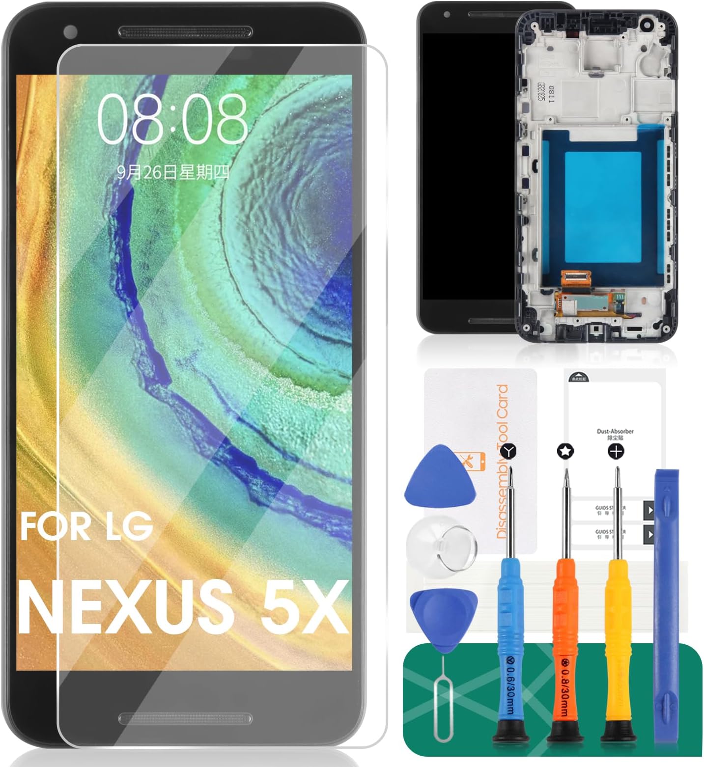 for LG Nexus 5X Screen Replacement,LCD Display Screen and Touch Screen Digitizer for H791 H790 SRJTEK Repair Parts