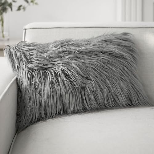 Vista 25 de Fundas de cojín Phantoscope serie de lujo, fundas de cojín de piel sintética estilo Mongolia, para sofá, cama y silla Azul marino