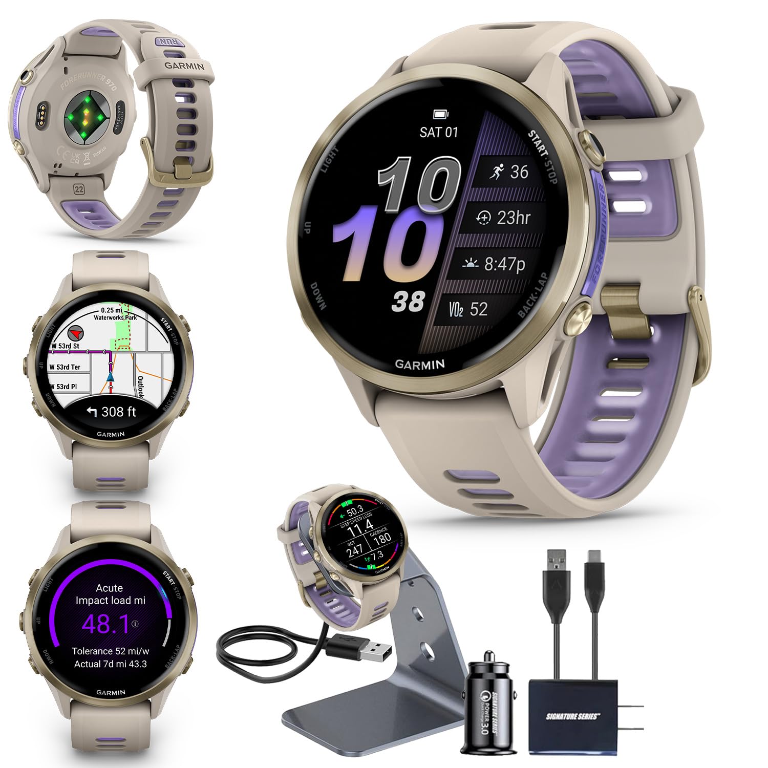 Amazon.com: Garmin Forerunner 970 GPS Running Smartwatch, French