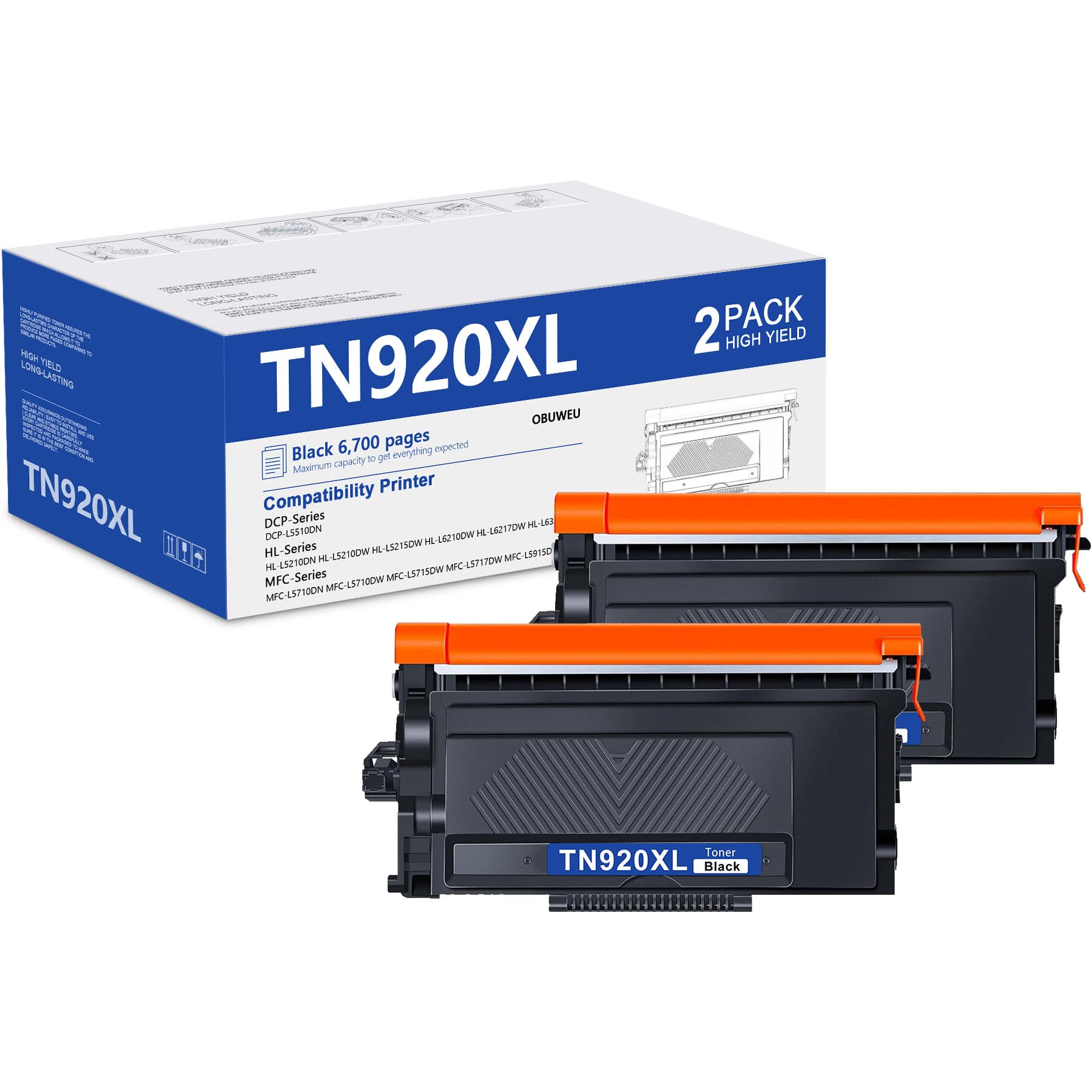 TN920XL TN920 Toner Cartridge for HL-L6210DW Printer: (with Chip) Replacement for Brother TN-920XL TN-920 Work for HL-L6210DWT HL-L6310DW HL-L5210DW