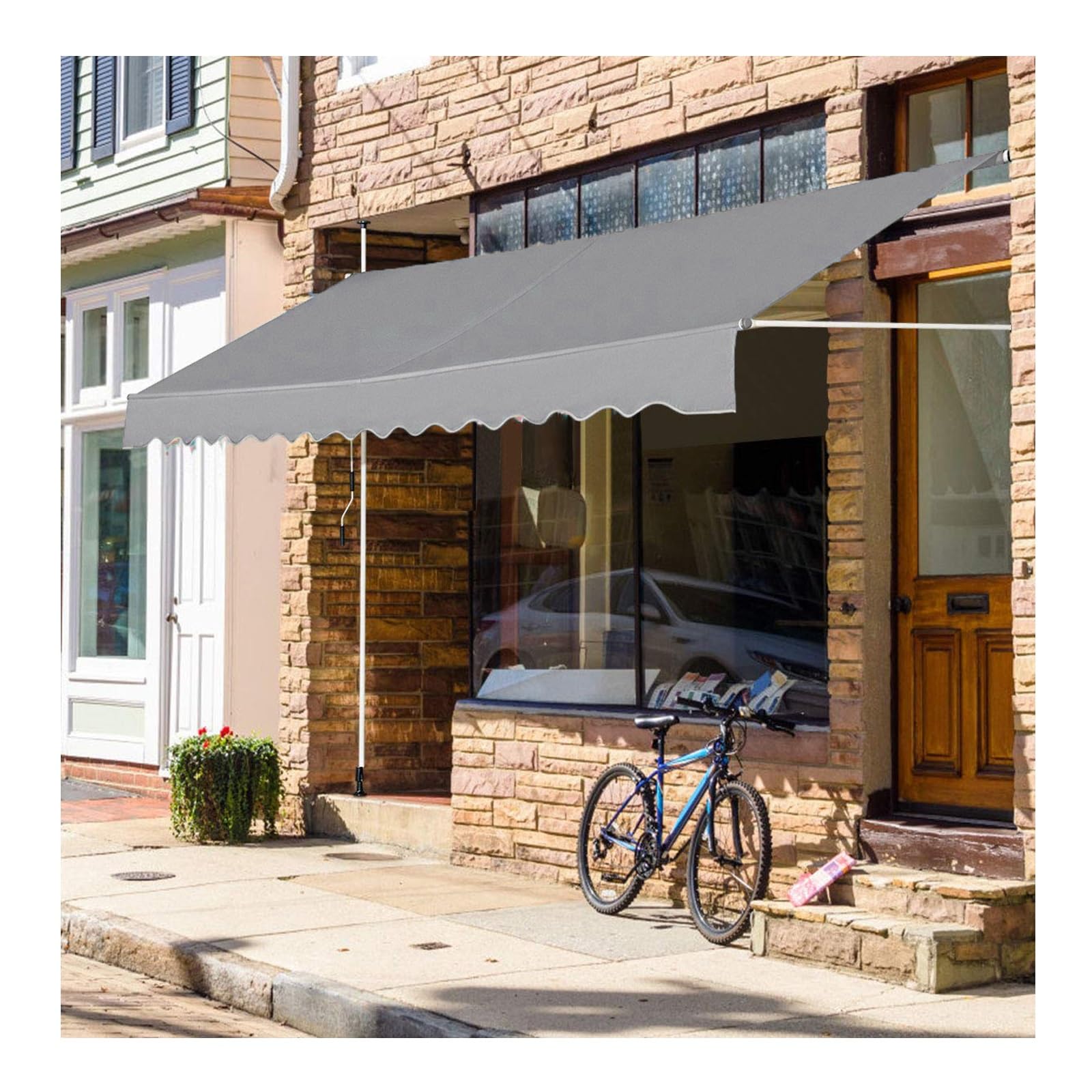 Store de terrasse rétractable manuel 2m pour protection solaire extèrieure