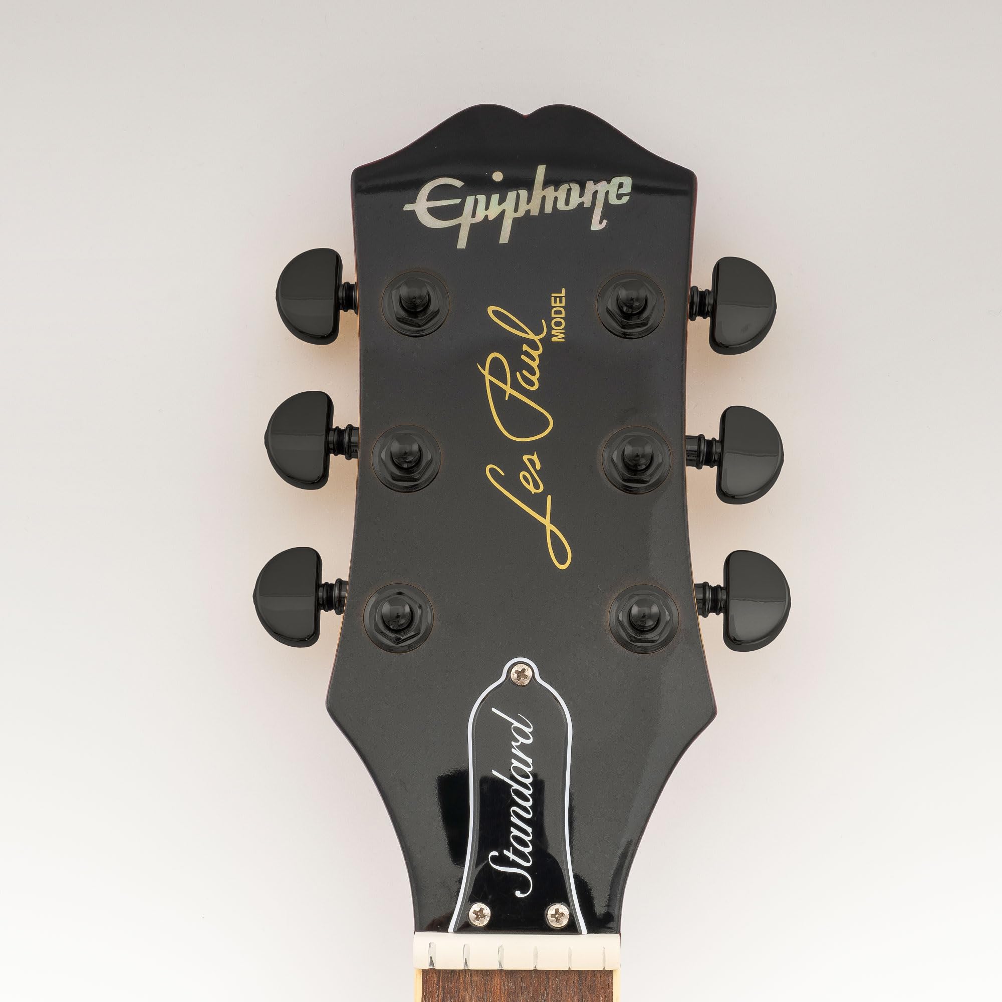 Musiclily Pro R18K 3R3L Clavijas de Afinación Bloqueo 18:1 Ratio Clavijeros Bloqueantes con Botón Media Luna para Guitarra Eléctrica Acústica, Negro