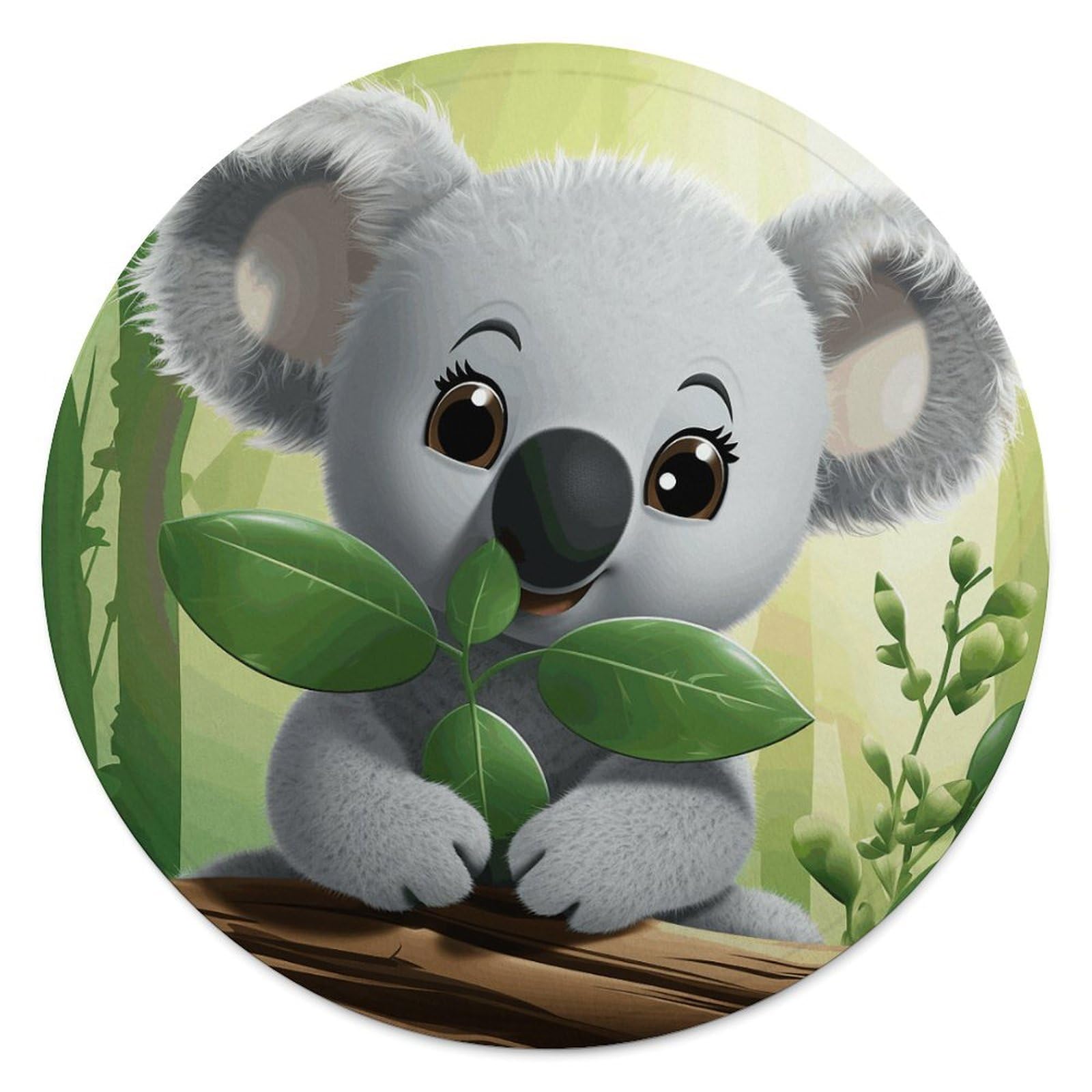 Couverture de plage ronde Koala pour pique-nique et voyage bohème