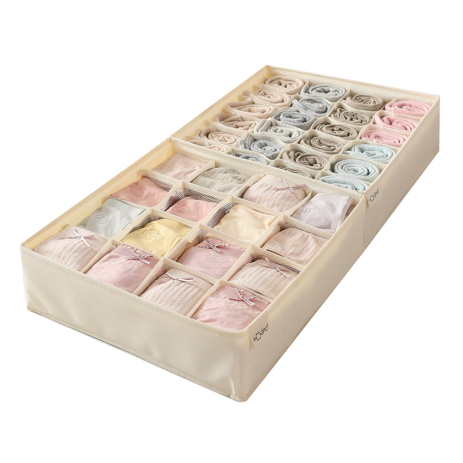 See full amazon price history chart for HOKIPO Set of 2 Foldable Undergarment Organizer Storage Box for Drawers Bra Panty Socks Tie Lingerie Organizer for Wardrobe, Beige (AR-4853-BGE*2) HOKIPO Set of 2 Foldable Undergarment Organizer Storage Box for Drawers Bra Panty Socks Tie Lingerie Organizer for Wardrobe, Beige (AR-4853-BGE*2) (B0CHPFG7DP) Amazon Price History, Amazon Price Tracker