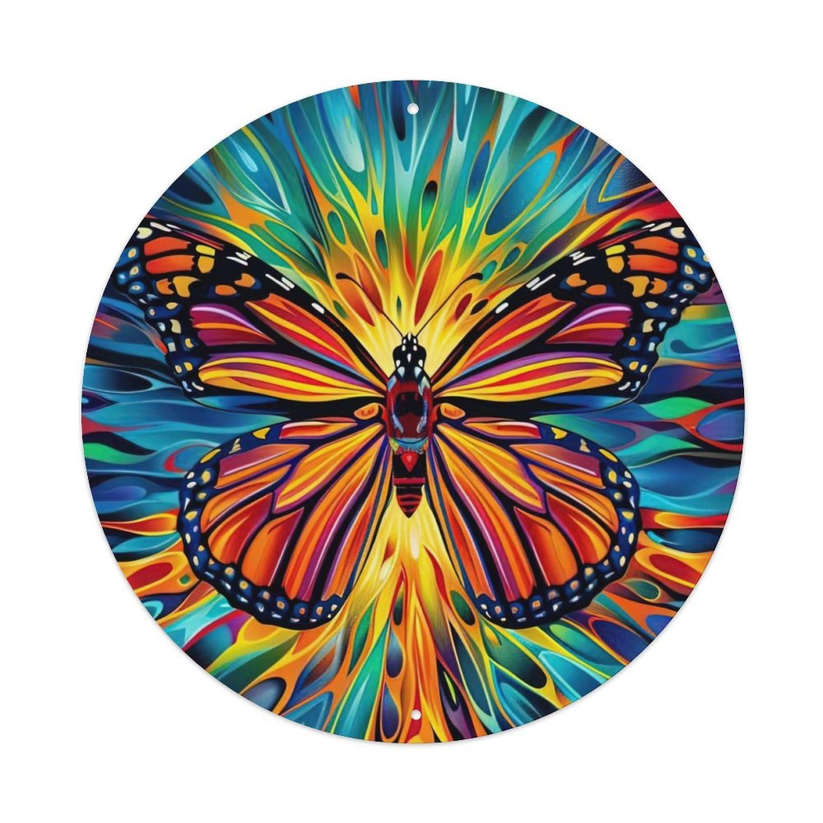 Animal Artwork Butterfly in The Universe Metal Tin Sign