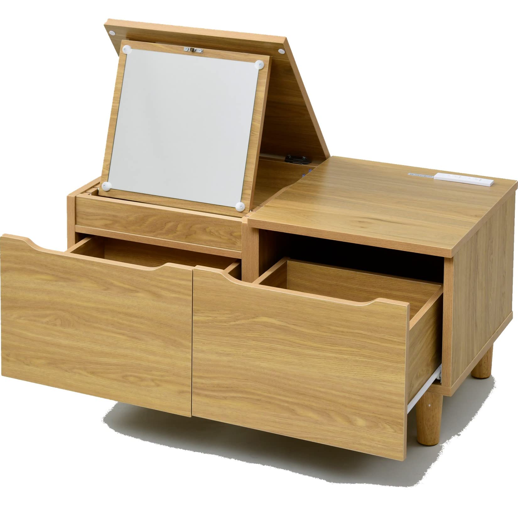 新品未使用箱不良　山善　SDT-7540(NA) ドレッサーにもなるテーブル 新品未使用箱不良 山善 SDT-7540(NA) ドレッサーにもなるテーブル