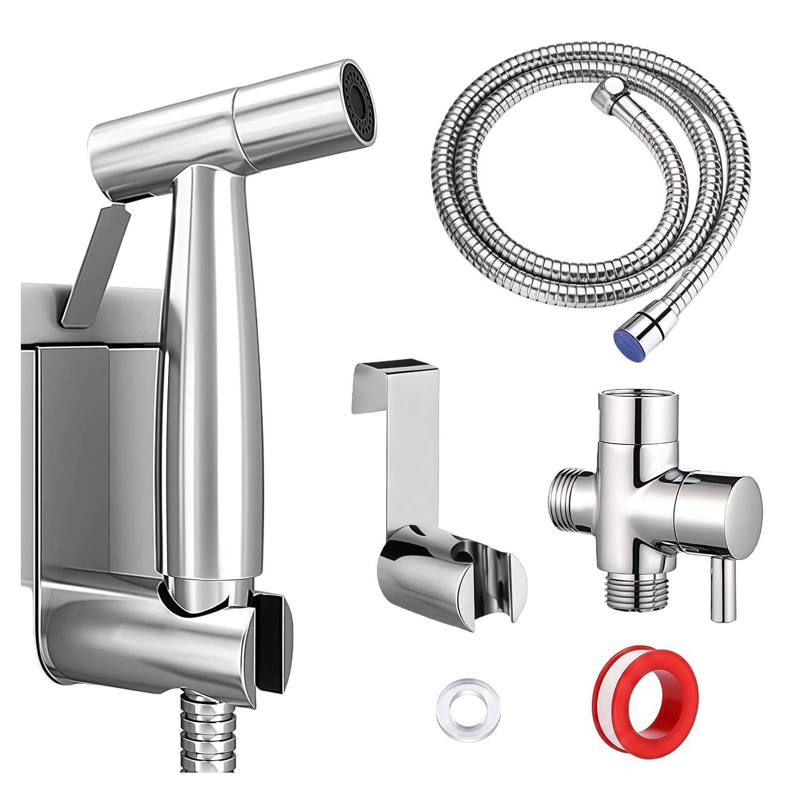 Handheld Bidet Sprayer Kit, Stainless Steel Muslim Shower for Toilet