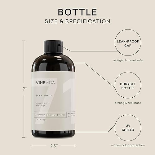 Miniatura 578 de VINEVIDA [4 onzas] Aceite de fragancia de madera de teca de caoba para fabricación de velas y fabricación de jabón, aromas de velas prémium para