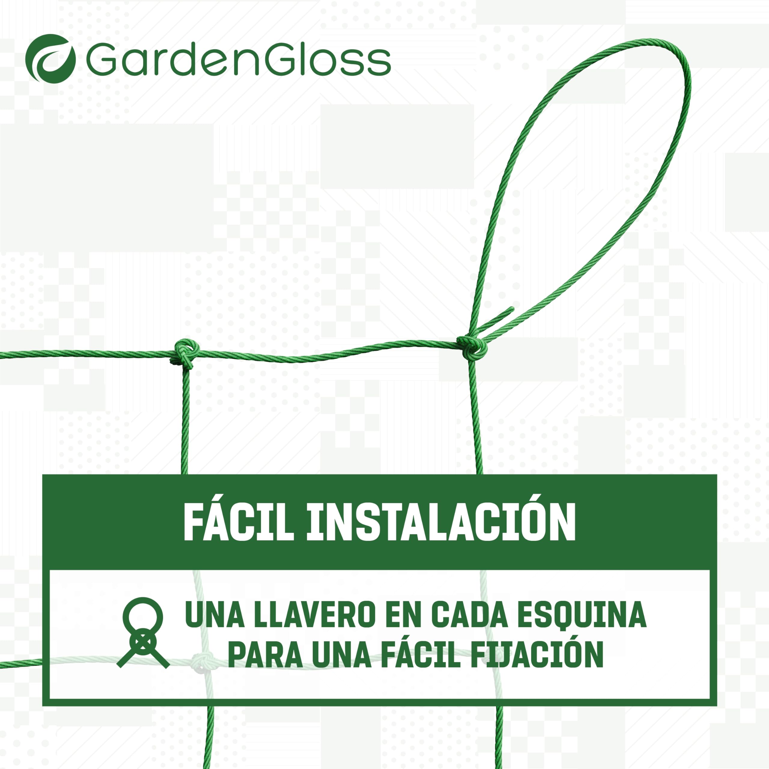 GardenGloss® Red con Gran Anchura de Malla para la Cosecha de Alto Rendimiento de Pepinos, Tomates y Otras Hortalizas - Tamaño: 7.5 x 2m