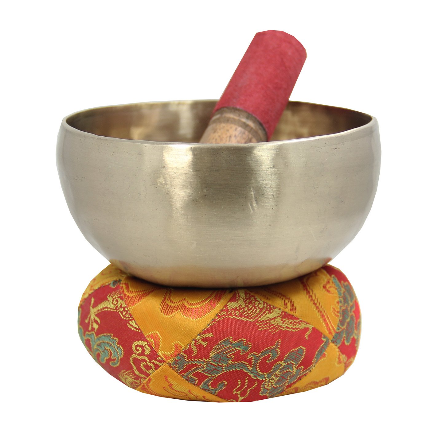 Handmade Hammered Zen 5 Inches Singing Bowl / Mallet / Silk Cushion Set