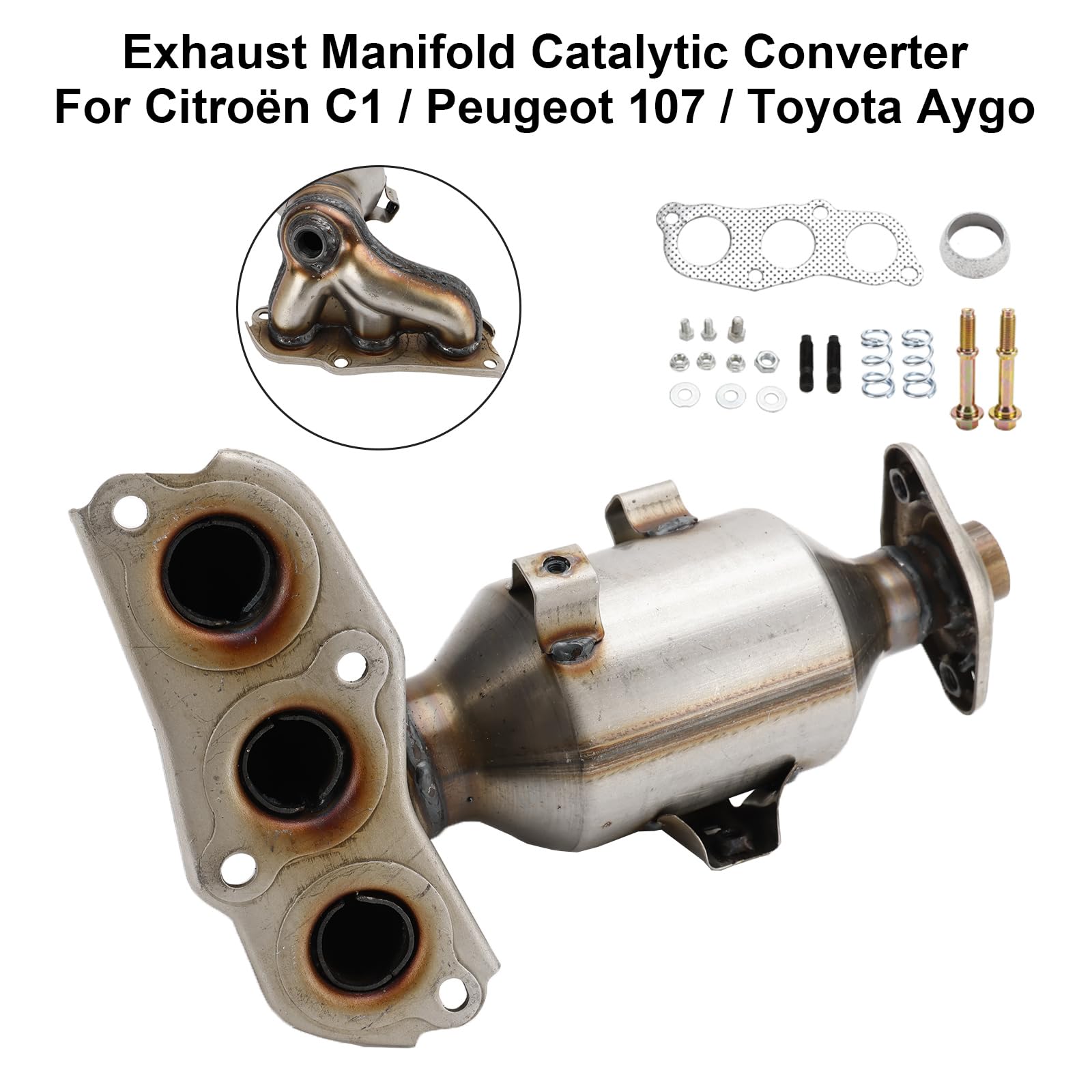 Catalizador 0342K0 para Fit for Toyota Aygo Fit for Citroen C1 Fit for Peugeot 107 2005-2014