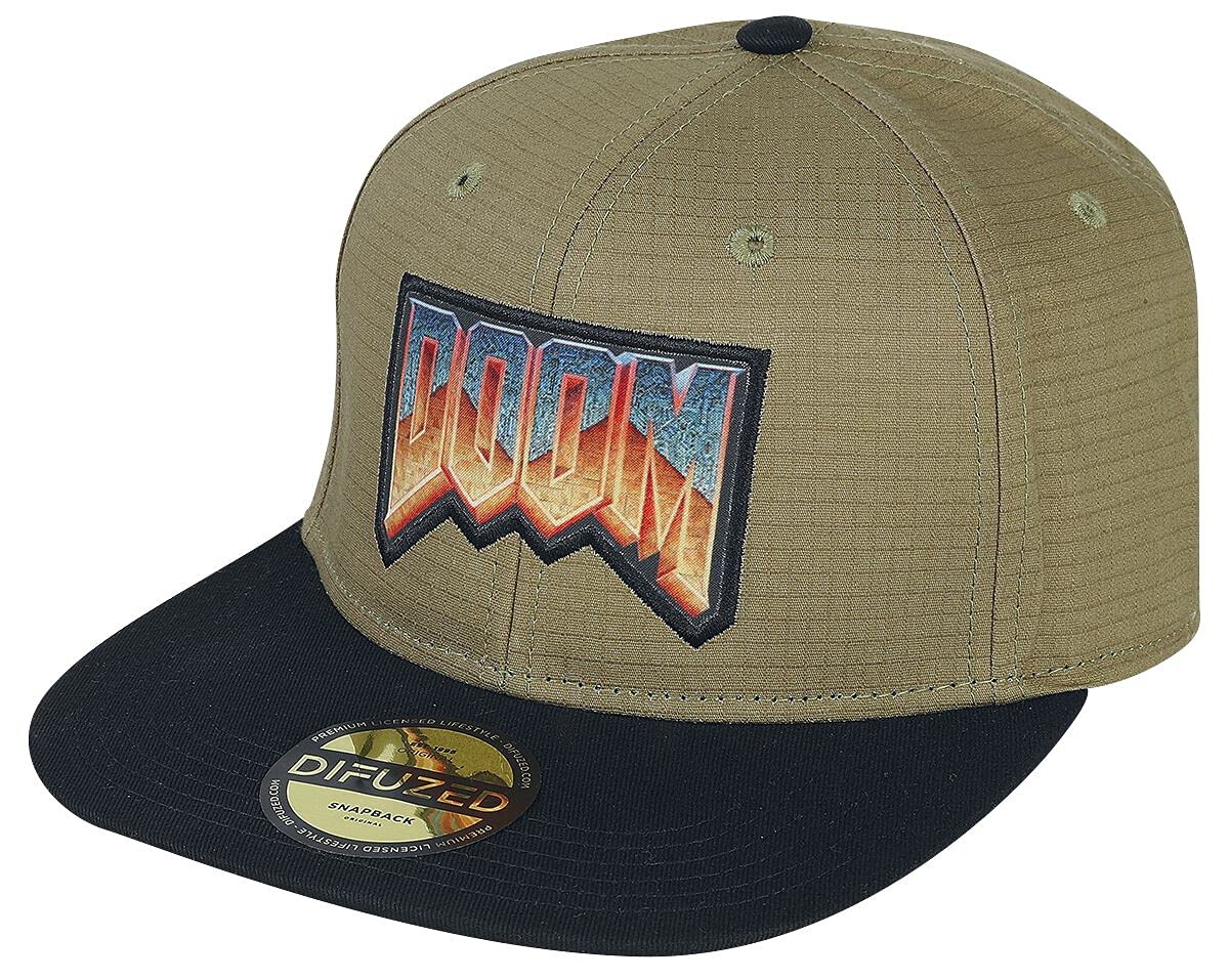 Difuzed Doom Eternal - Retro Logo Snapback Cap Green