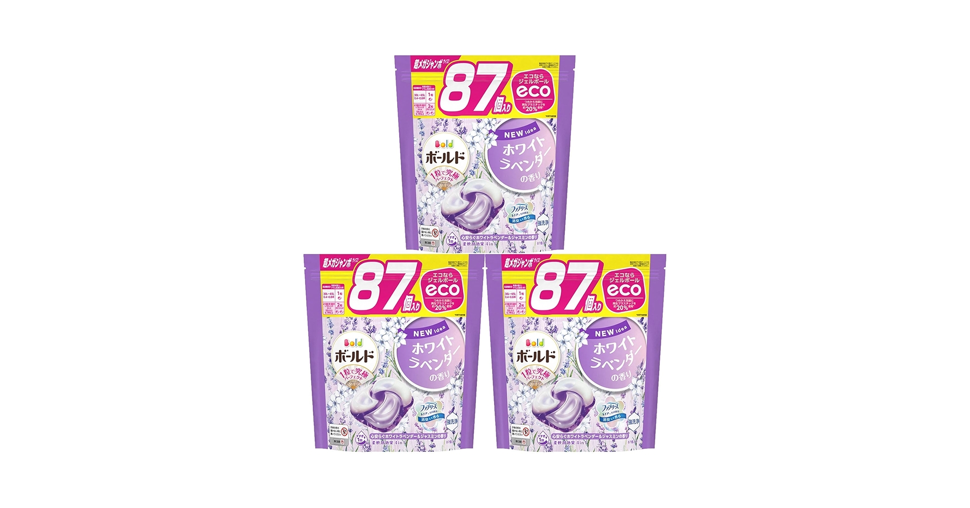 ボールド ジェルボール ホワイトラベンダー 詰替え 超メガジャンボ 87個×6 ボールド ジェルボール ホワイトラベンダーの香り メガジャンボ