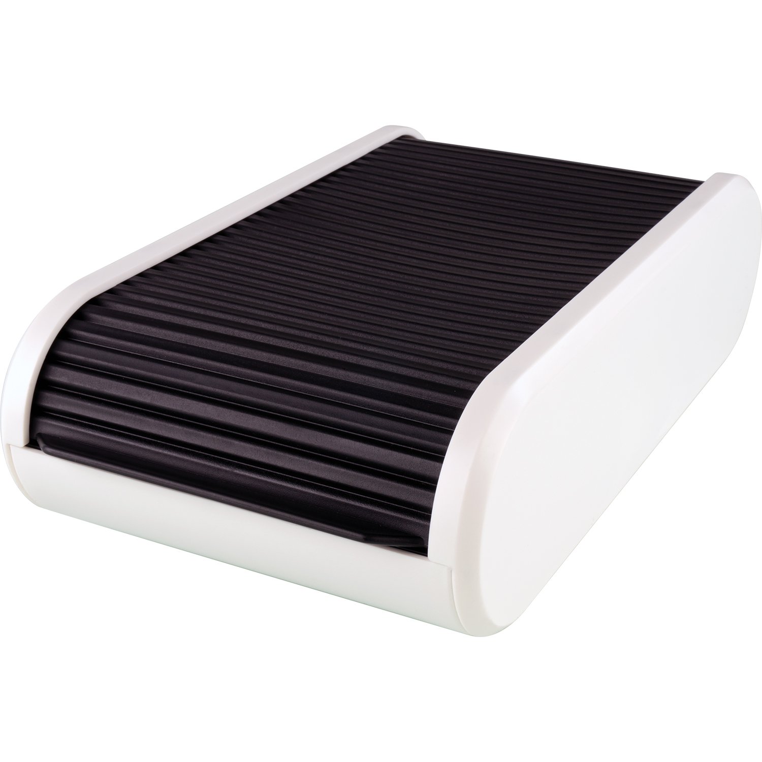 helit H6218091 Business Card Box for Approx. 300 Business Cards Black/White