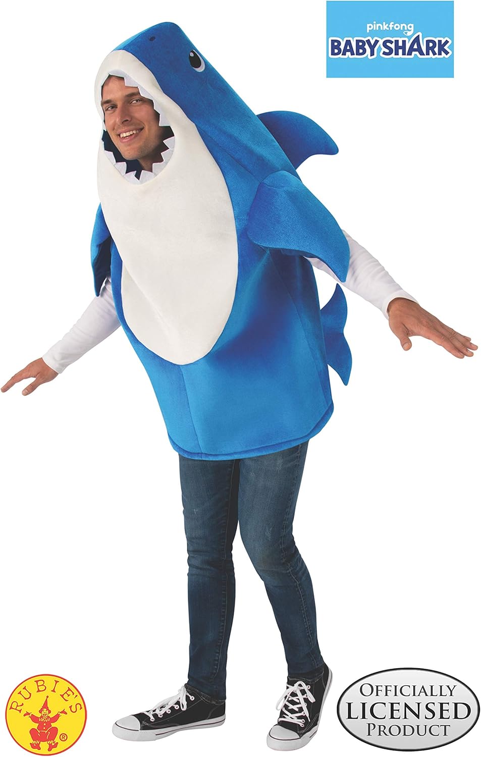 Rubies Baby Shark: Daddy Shark Costume with Sound Chip for Adults, Men's Standard - Image 7