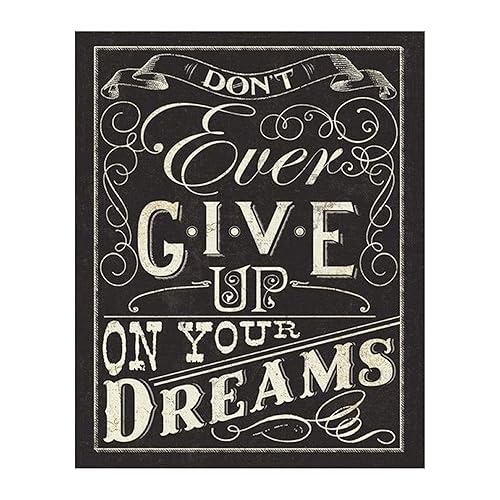 Miniatura 1 de Don't Ever Give Up On Your Dreams!- Positive Thinking- Motivational Wall Art Decor, Distressed Replica Wall Art Print. Perfect for Home Decor and