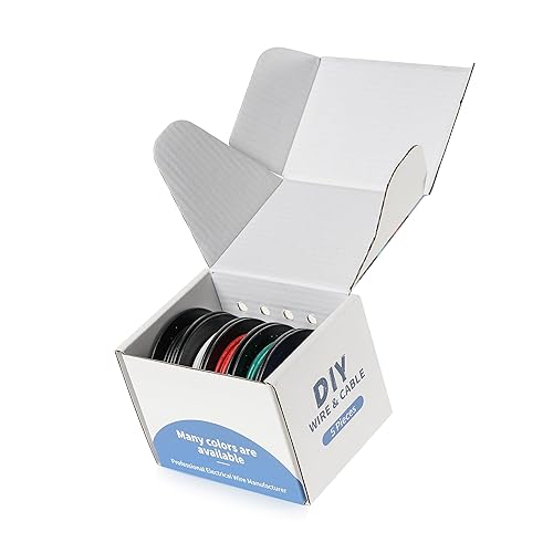 Miniatura 5 de Cable eléctrico 18 AWG calibre 18, alambre de cobre estañado trenzado de silicona UL3239 flexible -60  392.0 F 3kv 5 colores 16.4 pies cada cable